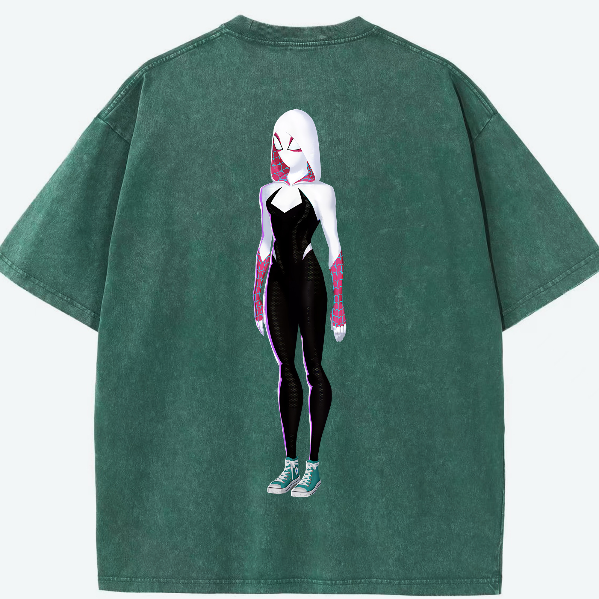 （画像用） Spider Man スパイダーマン 綿100% ヴィンテージ風 半袖Tシャツ（背面プリント）